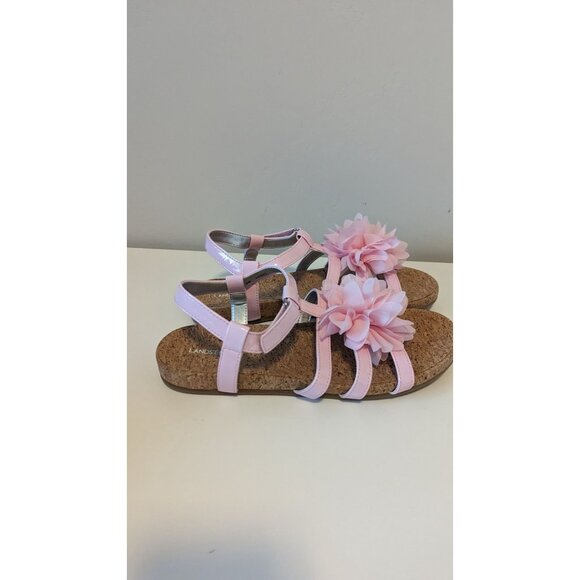 Land's End Girls size 4 Pink Sandals With Flower mothers day easter - Picture 7 of 7